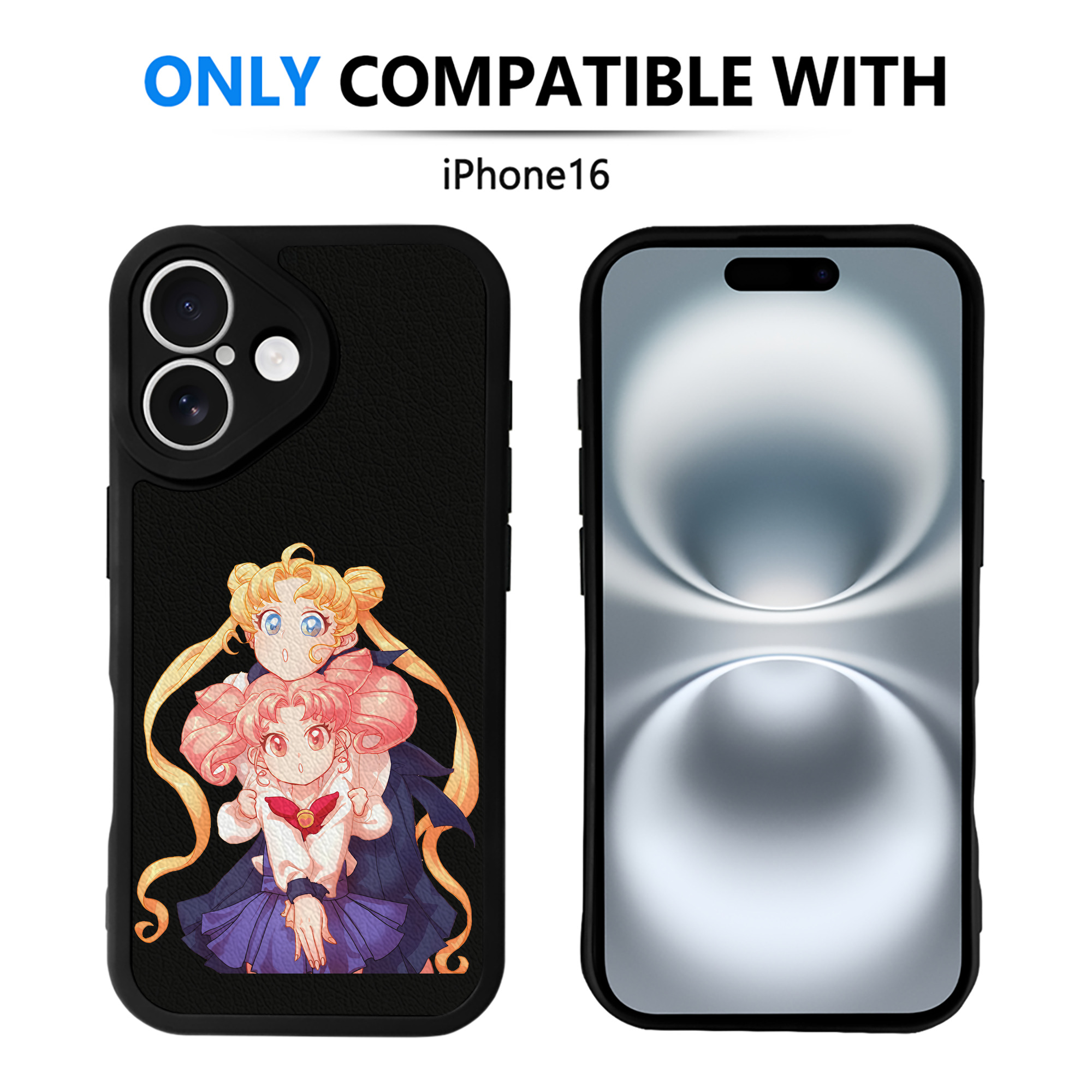 （画像用） 美少女戦士セーラームーン 愛野 美奈子 あいの みなこ Sailor Moon Aino Minako 【iPhone 16シリーズ対応】シリコンスマホケース（レザー調） 材質：シリコン